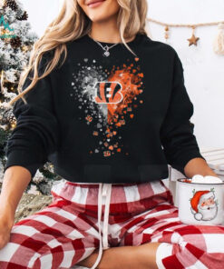 Cincinnati Bengals Crystal Heart Shirt