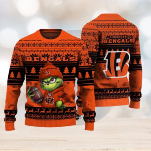 Cincinnati Bengals The Grinch Ugly Christmas Sweater NFL Xmas Gift