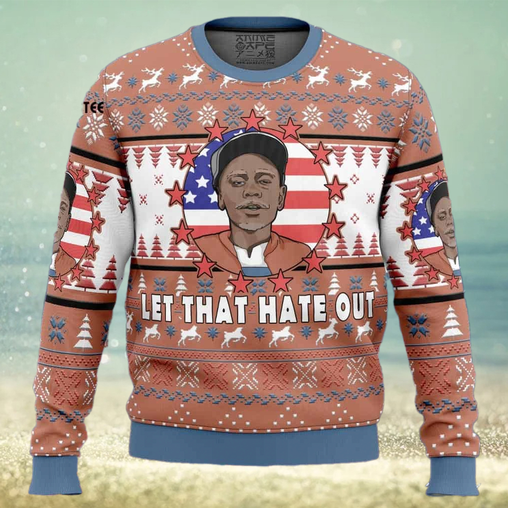 Clayton Bigsby Let That Hate Out Chappelle Show Ugly Christmas Sweater Clayton Bigsby Let That Hate Out Chappelle Show Ugly Christmas Sweater