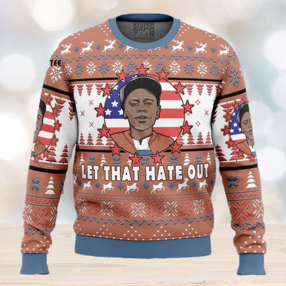 Clayton Bigsby Let That Hate Out Chappelle Show Ugly Christmas Sweater Clayton Bigsby Let That Hate Out Chappelle Show Ugly Christmas Sweater