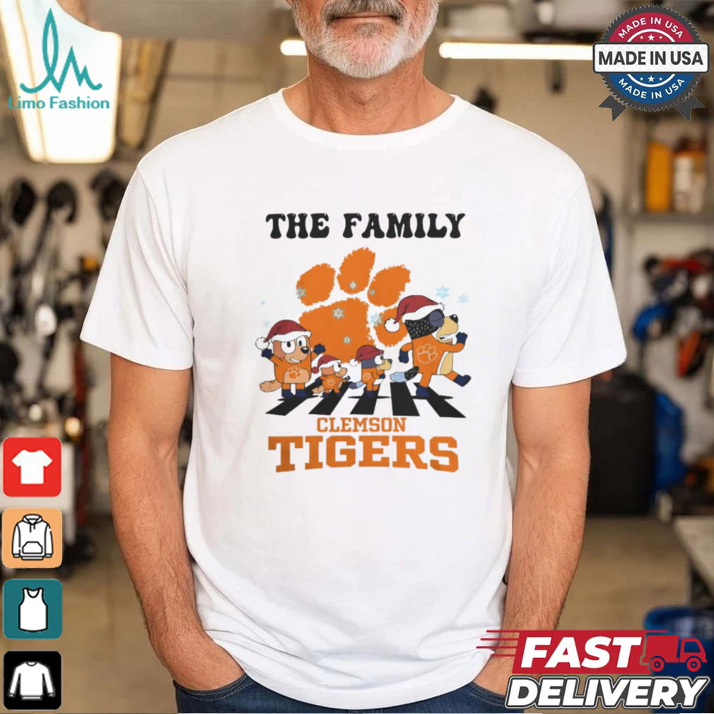 Clemson Tigers X Family Bluey Merry Christmas 2024 Shirt Clemson Tigers X Family Bluey Merry Christmas 2024 Shirt