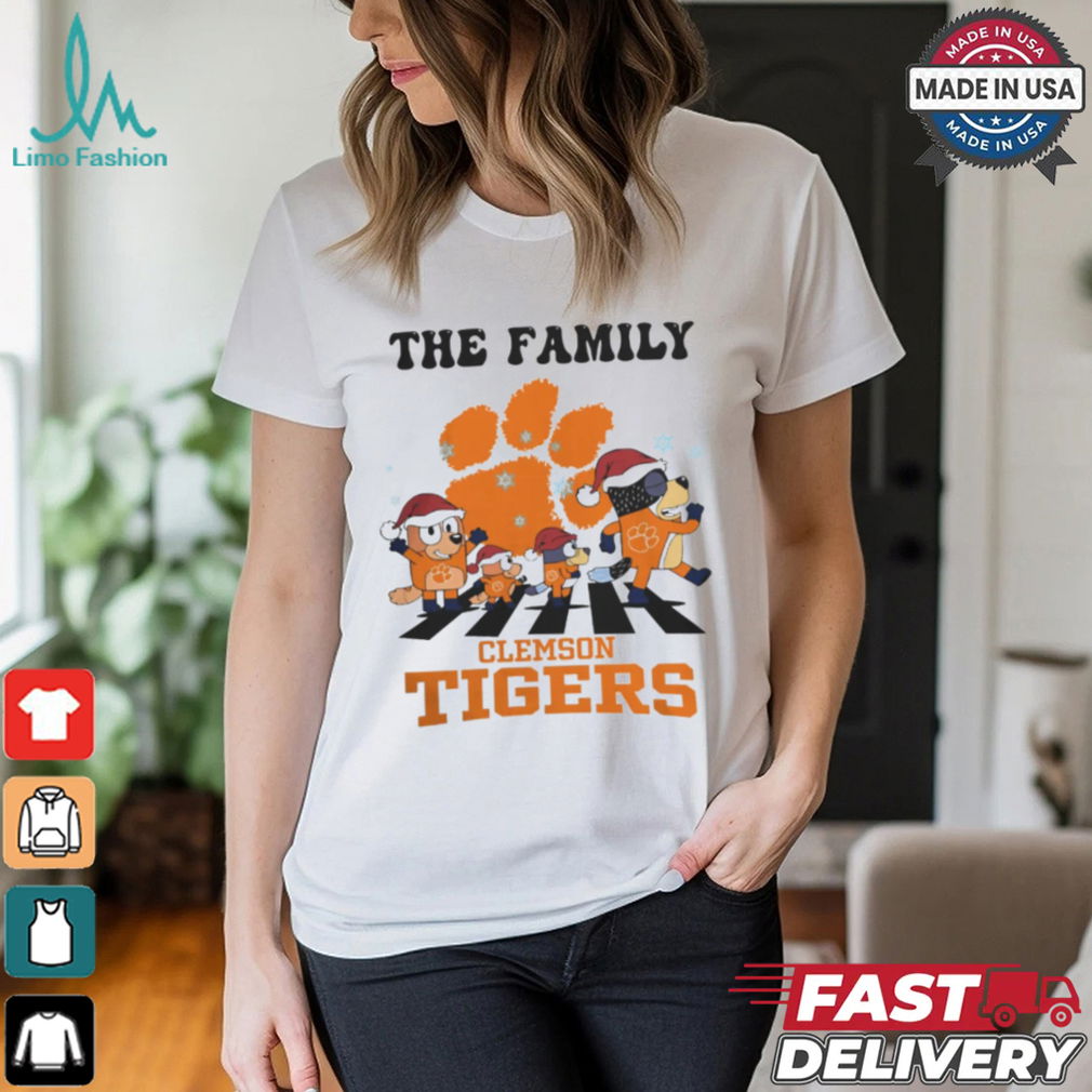 Clemson Tigers X Family Bluey Merry Christmas 2024 Shirt Clemson Tigers X Family Bluey Merry Christmas 2024 Shirt