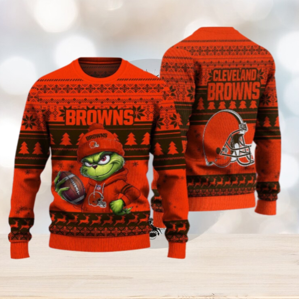 Cleveland Browns The Grinch Ugly Christmas Sweater NFL Xmas Gift Cleveland Browns The Grinch Ugly Christmas Sweater NFL Xmas Gift