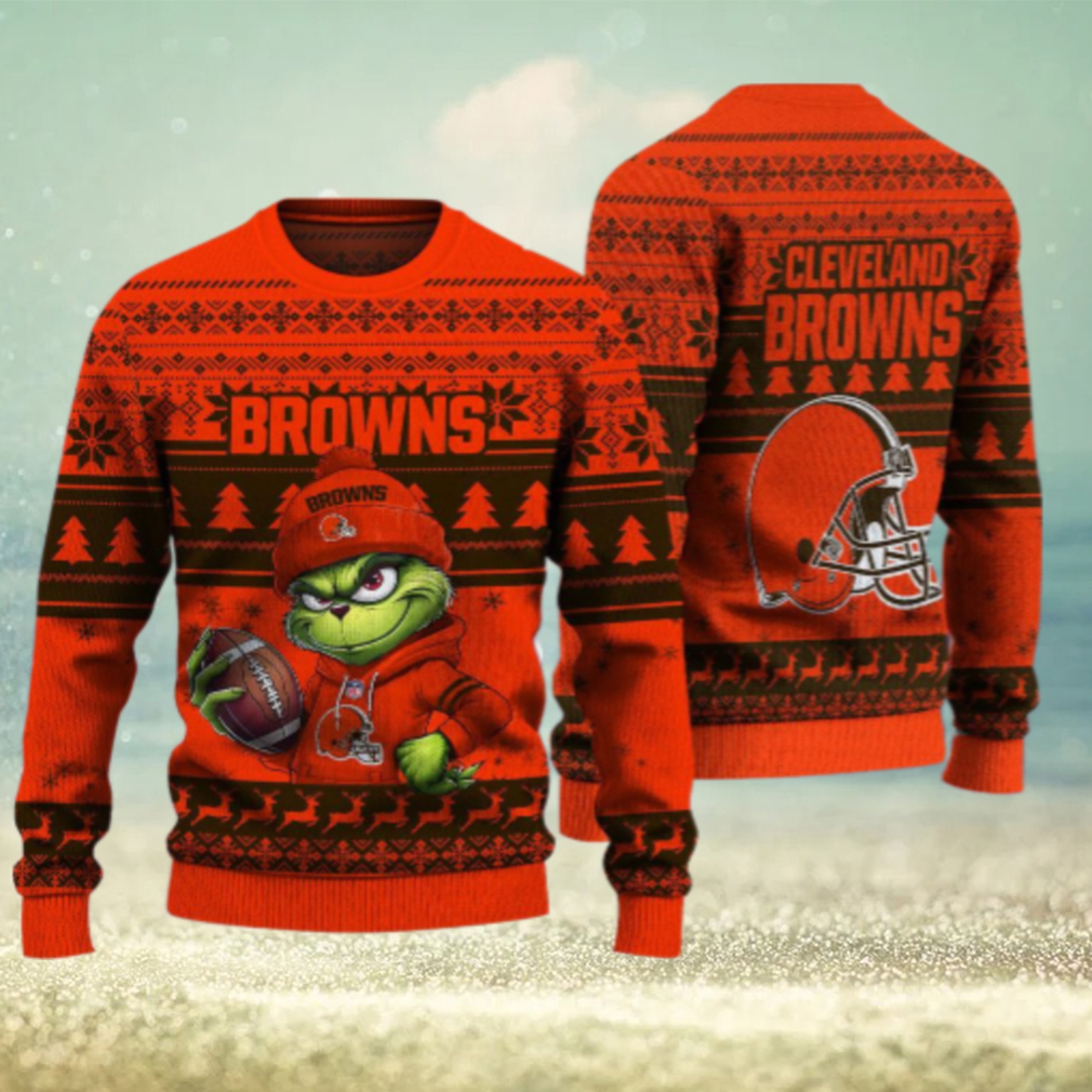 Cleveland Browns The Grinch Ugly Christmas Sweater NFL Xmas Gift Cleveland Browns The Grinch Ugly Christmas Sweater NFL Xmas Gift