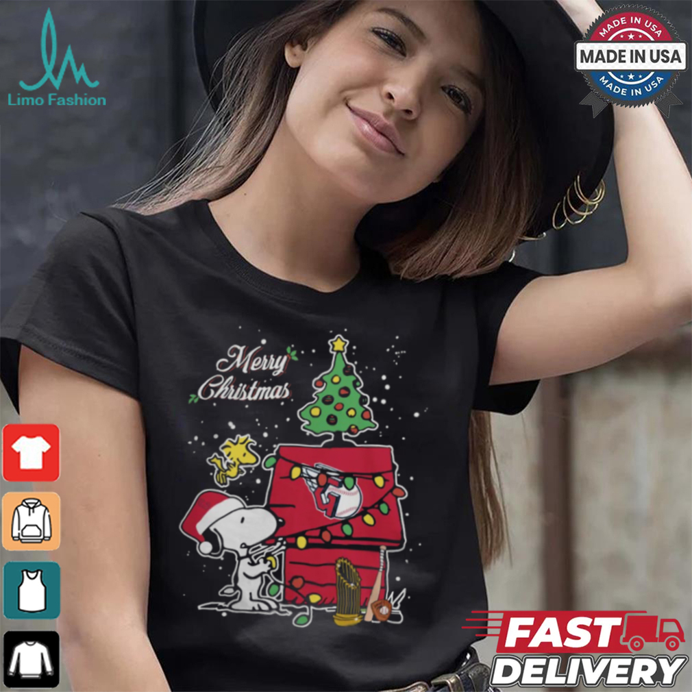 Cleveland Guardians Merry Christmas With Snoopy Baby T Shirt Cleveland Guardians Merry Christmas With Snoopy Baby T Shirt