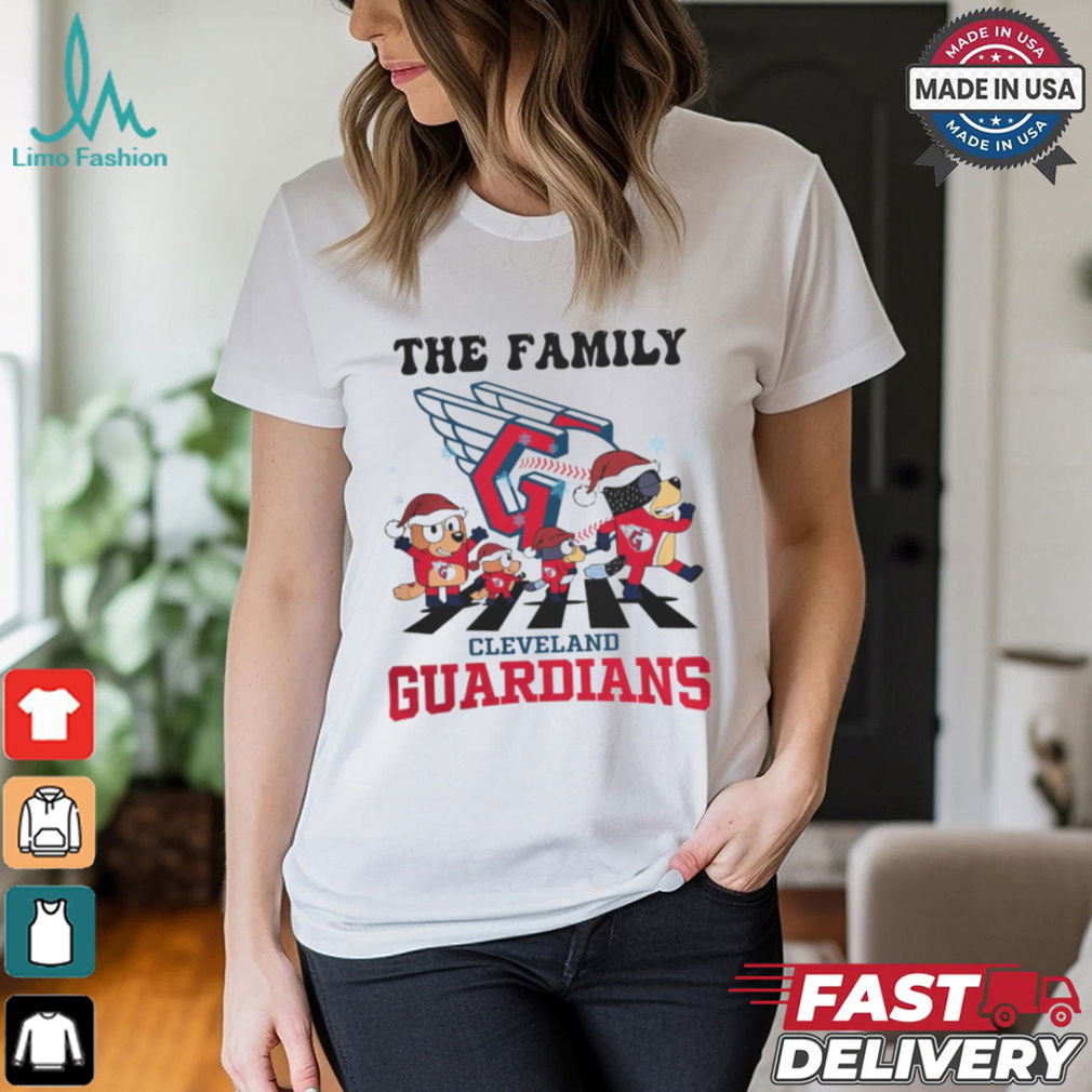 Cleveland Guardians X Family Bluey Merry Christmas 2024 Shirt Cleveland Guardians X Family Bluey Merry Christmas 2024 Shirt