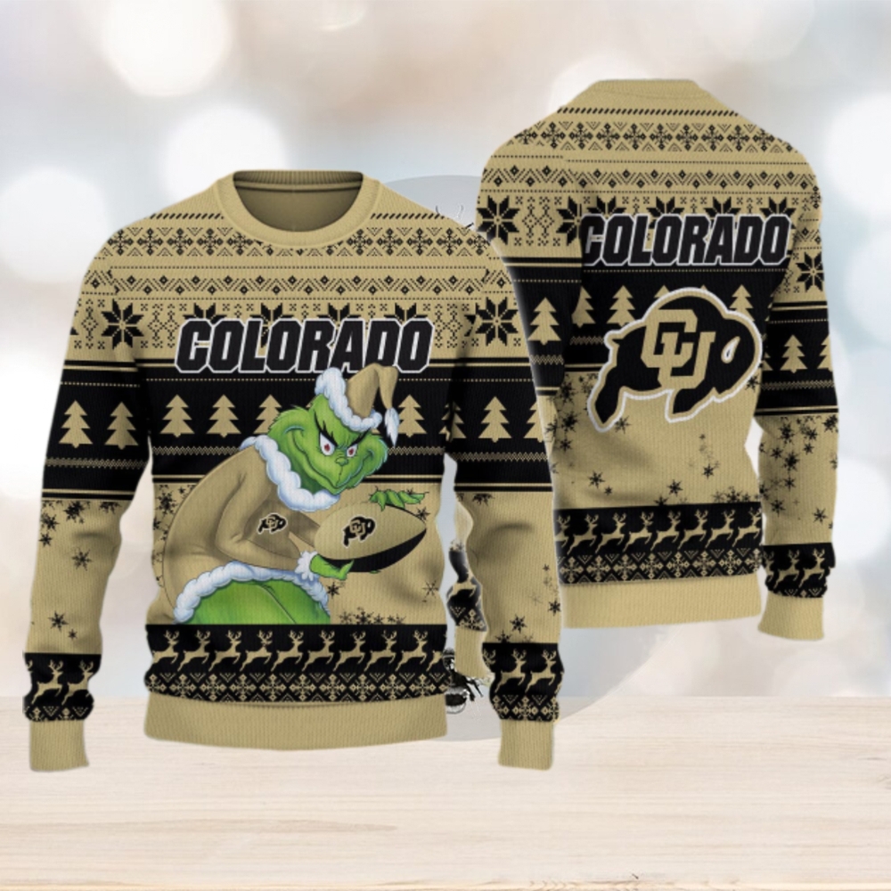 Colorado Buffaloes Grinch Ugly Christmas Sweater Colorado Buffaloes Grinch Ugly Christmas Sweater