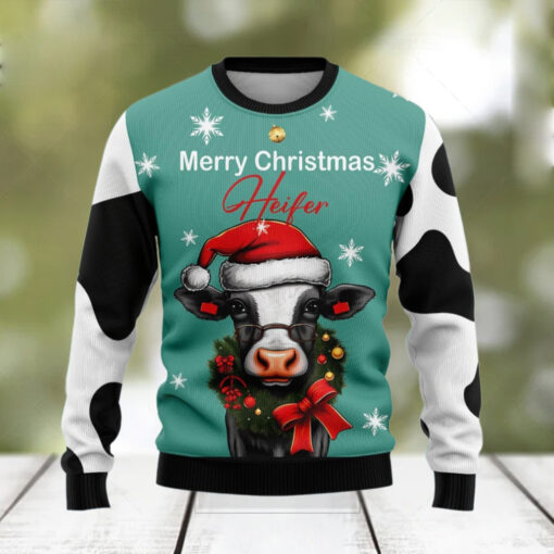 Cow Merry Christmas Heifer Ugly Christmas Sweater