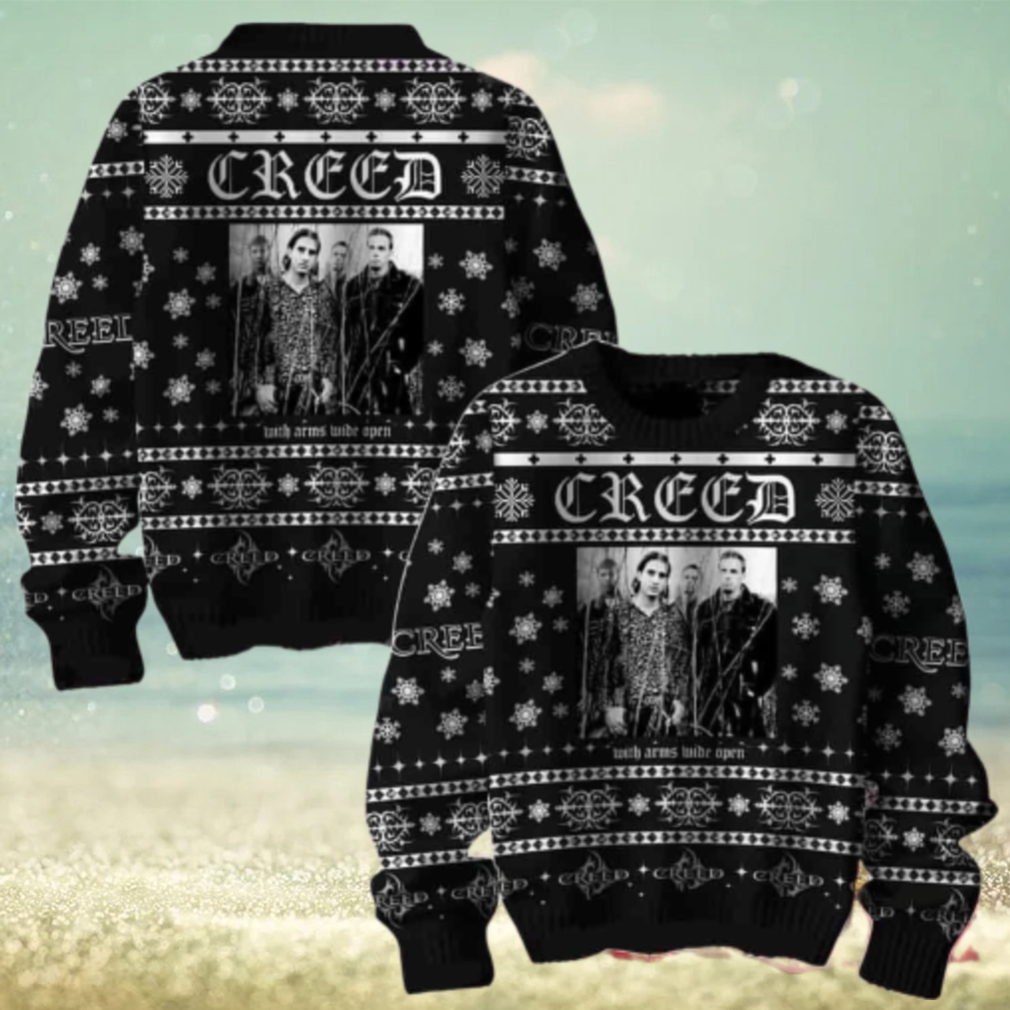 Creed With Arms Wide Open Chirstmas Gifts 2024 Xmas For Family And Friends Ugly Sweater Creed With Arms Wide Open Chirstmas Gifts 2024 Xmas For Family And Friends Ugly Sweater