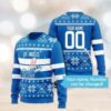 Customizable Name Dodgers Blue Christmas Sweater