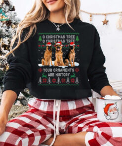Cute German Shepherd Dog Oh Christmas Tree Xmas German Shepherd T Shirt