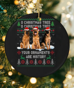 Cute German Shepherd Dog Oh Christmas Tree Xmas German Shepherd T Shirt