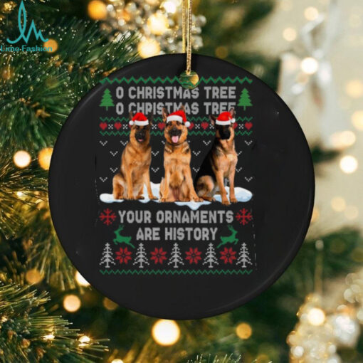 Cute German Shepherd Dog Oh Christmas Tree Xmas German Shepherd T Shirt