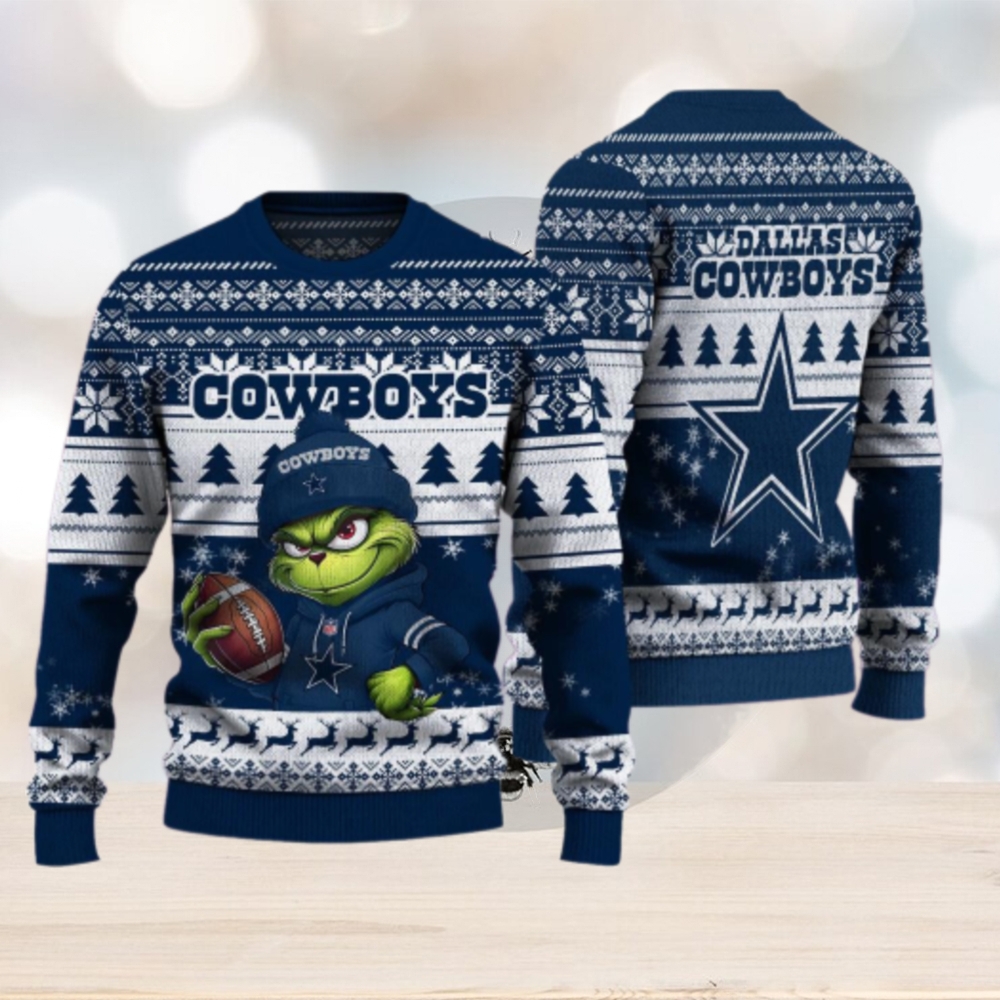 Dallas Cowboys The Grinch Ugly Christmas Sweater NFL Xmas Gift Dallas Cowboys The Grinch Ugly Christmas Sweater NFL Xmas Gift