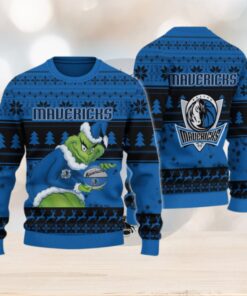 Dallas Mavericks Grinch Christmas Ugly Sweater
