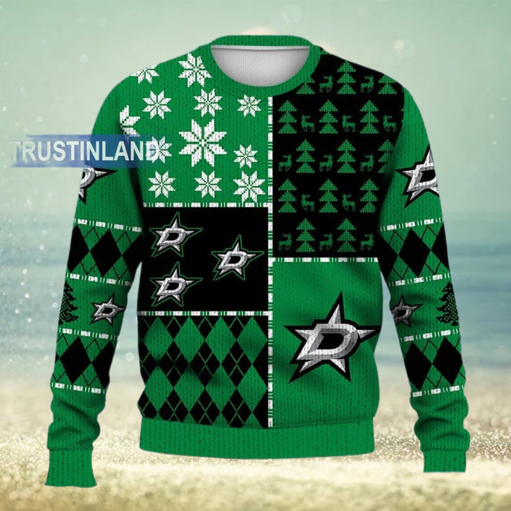Dallas Stars Ugly Sweater Christmas, Ice Hockey NHL Sweatshirt Pattern 3D Dallas Stars Ugly Sweater Christmas, Ice Hockey NHL Sweatshirt Pattern 3D