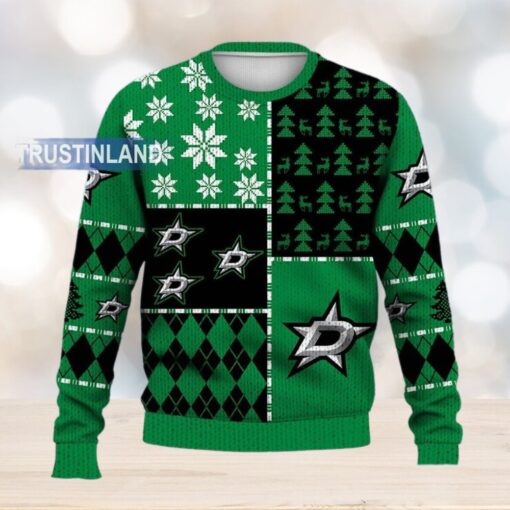 Dallas Stars Ugly Sweater Christmas, Ice Hockey NHL Sweatshirt Pattern 3D