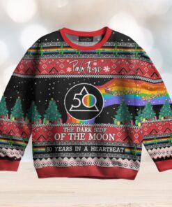 Dark Side Of The Moon 50 Years in A Heart Beat – Pink Floyd Ugly Christmas Sweater