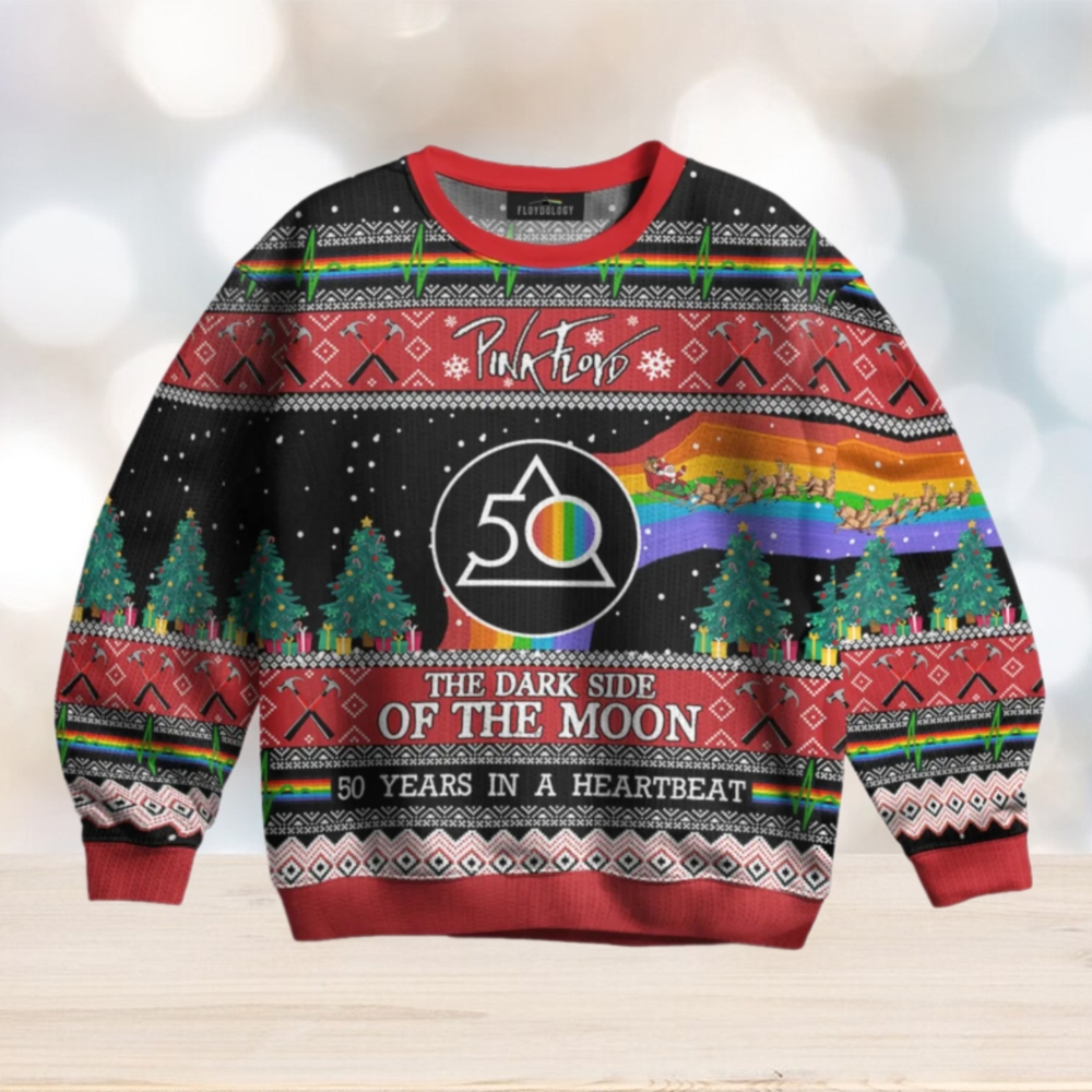 Dark Side Of The Moon 50 Years in A Heart Beat – Pink Floyd Ugly Christmas Sweater Dark Side Of The Moon 50 Years in A Heart Beat – Pink Floyd Ugly Christmas Sweater