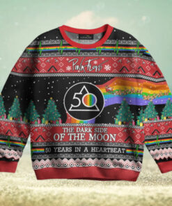 Dark Side Of The Moon 50 Years in A Heart Beat – Pink Floyd Ugly Christmas Sweater