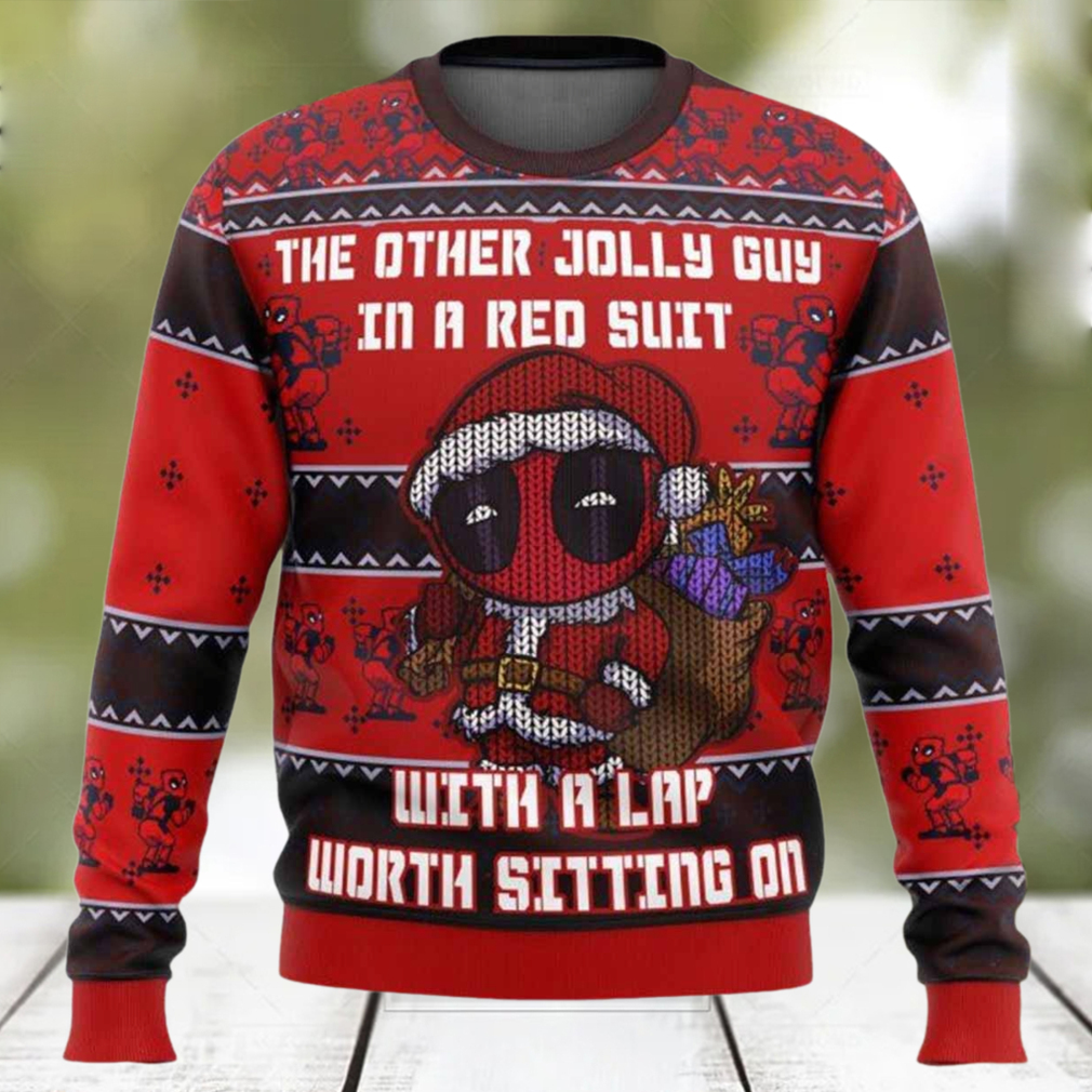 Deadpool Jolly Santa Hat Ugly Christmas Sweater Deadpool Jolly Santa Hat Ugly Christmas Sweater