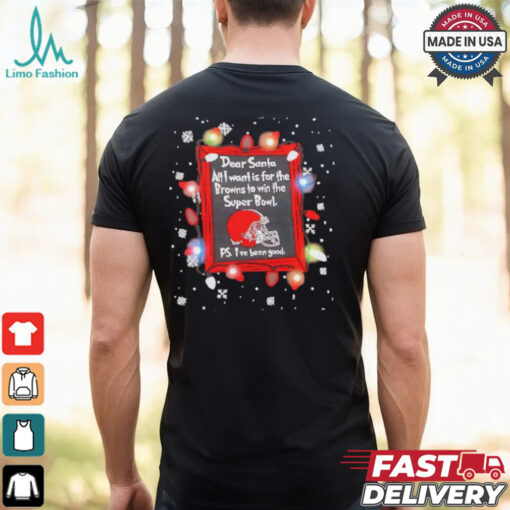 Dear Santa Cleveland Browns Christmas Lights shirt