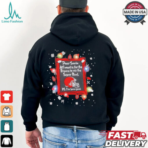 Dear Santa Cleveland Browns Christmas Lights shirt