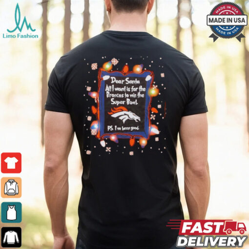 Dear Santa Denver Broncos Christmas Lights shirt