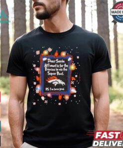 Dear Santa Denver Broncos Christmas Lights shirt