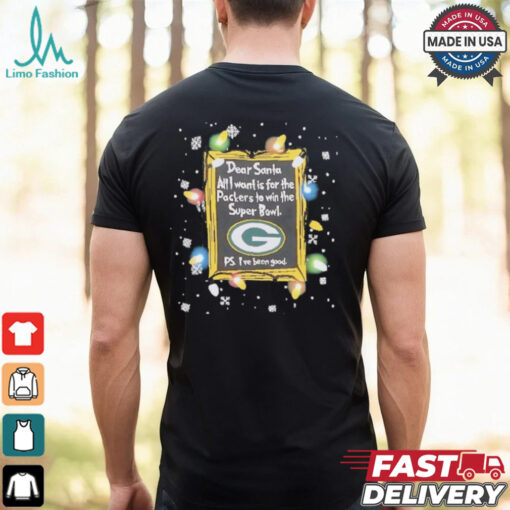 Dear Santa Green Bay Packers Christmas Lights shirt
