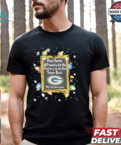 Dear Santa Green Bay Packers Christmas Lights shirt