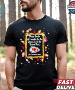 Dear Santa Kansas City Chiefs Christmas Lights shirt