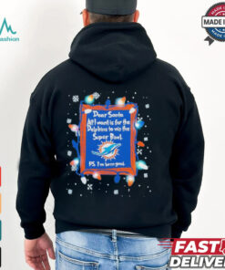 Dear Santa Miami Dolphins Christmas Lights shirt