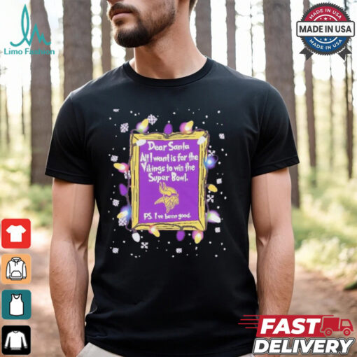 Dear Santa Minnesota Vikings Christmas Lights shirt