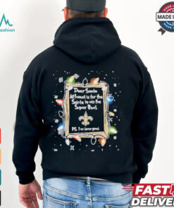Dear Santa New Orleans Saints Christmas Lights shirt