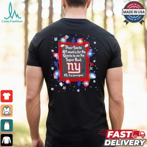 Dear Santa New York Giants Christmas Lights shirt
