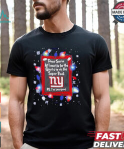 Dear Santa New York Giants Christmas Lights shirt