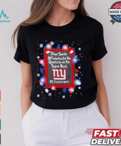 Dear Santa New York Giants Christmas Lights shirt