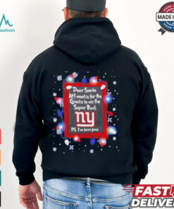 Dear Santa New York Giants Christmas Lights shirt