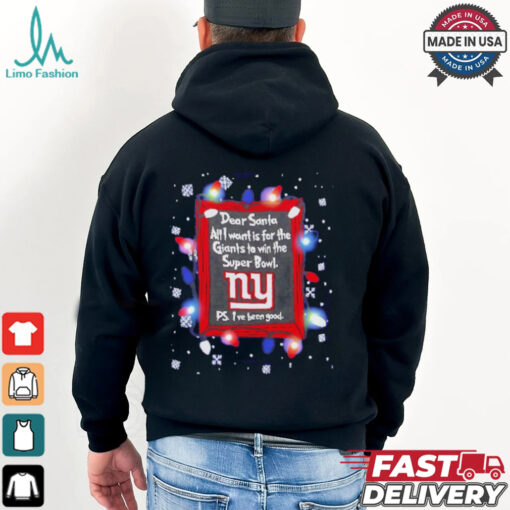 Dear Santa New York Giants Christmas Lights shirt
