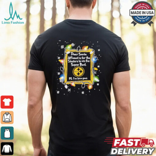 Dear Santa Pittsburgh Steelers Christmas Lights shirt