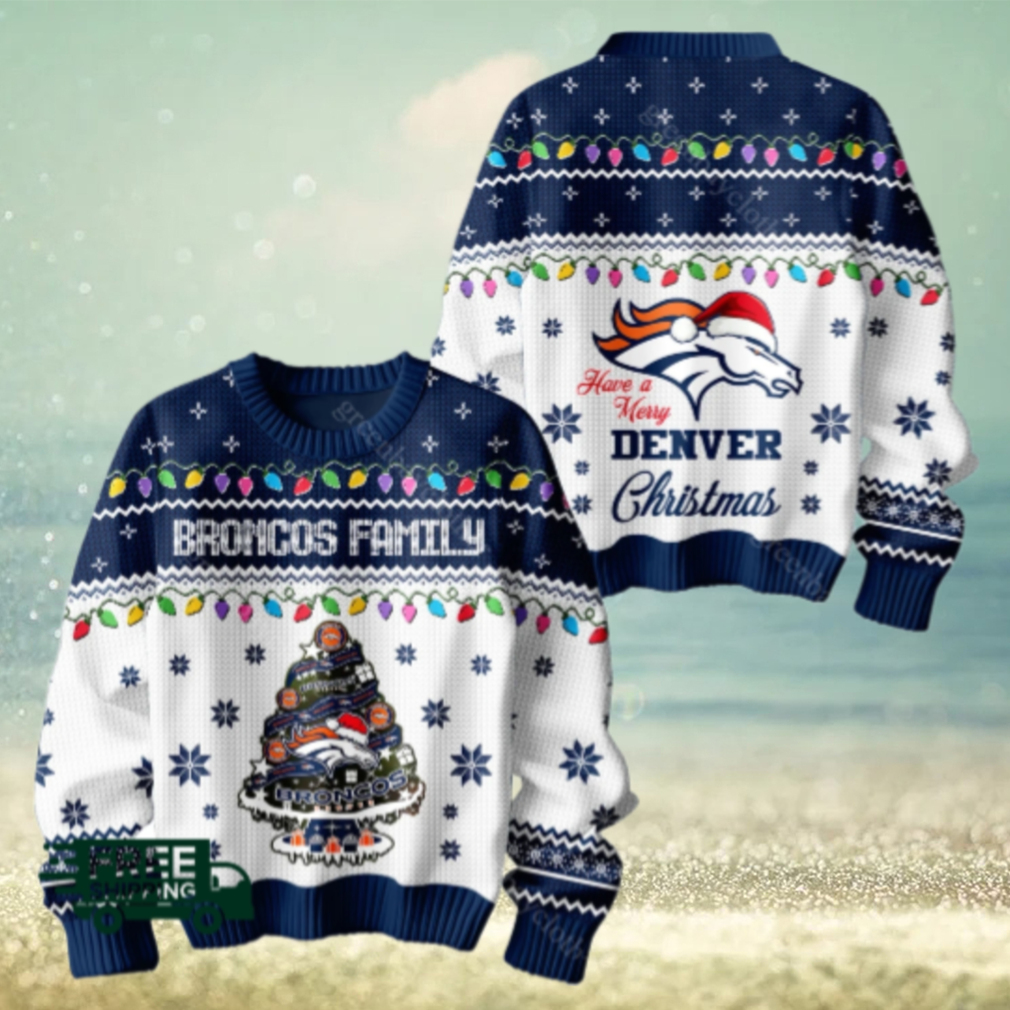 Denver Broncos Family Ugly Christmas Sweater