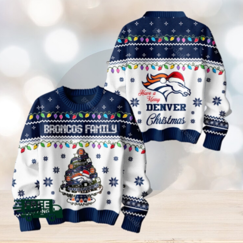 Denver Broncos Family Ugly Christmas Sweater Denver Broncos Family Ugly Christmas Sweater