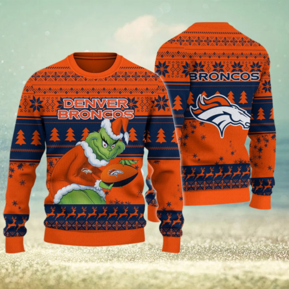 Denver Broncos Grinch Ugly Christmas Sweater Denver Broncos Grinch Ugly Christmas Sweater
