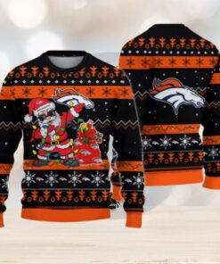 Denver Broncos Santa Claus Ugly Christmas Sweater