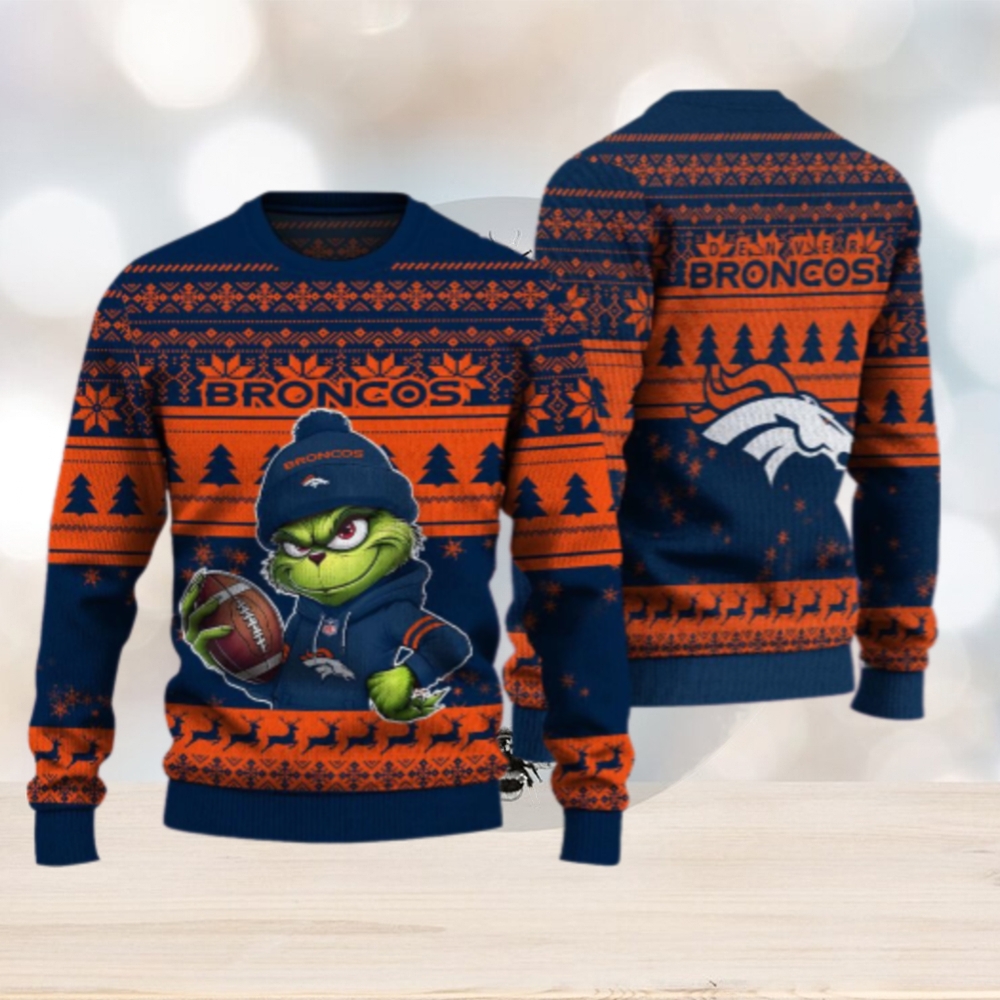 Denver Broncos The Grinch Ugly Christmas Sweater NFL Xmas Gift Denver Broncos The Grinch Ugly Christmas Sweater NFL Xmas Gift