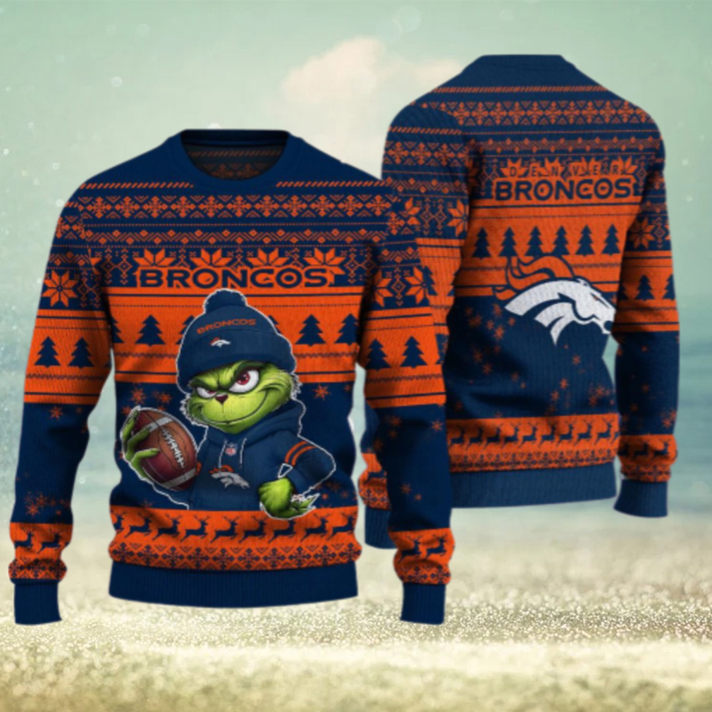 Denver Broncos The Grinch Ugly Christmas Sweater NFL Xmas Gift Denver Broncos The Grinch Ugly Christmas Sweater NFL Xmas Gift