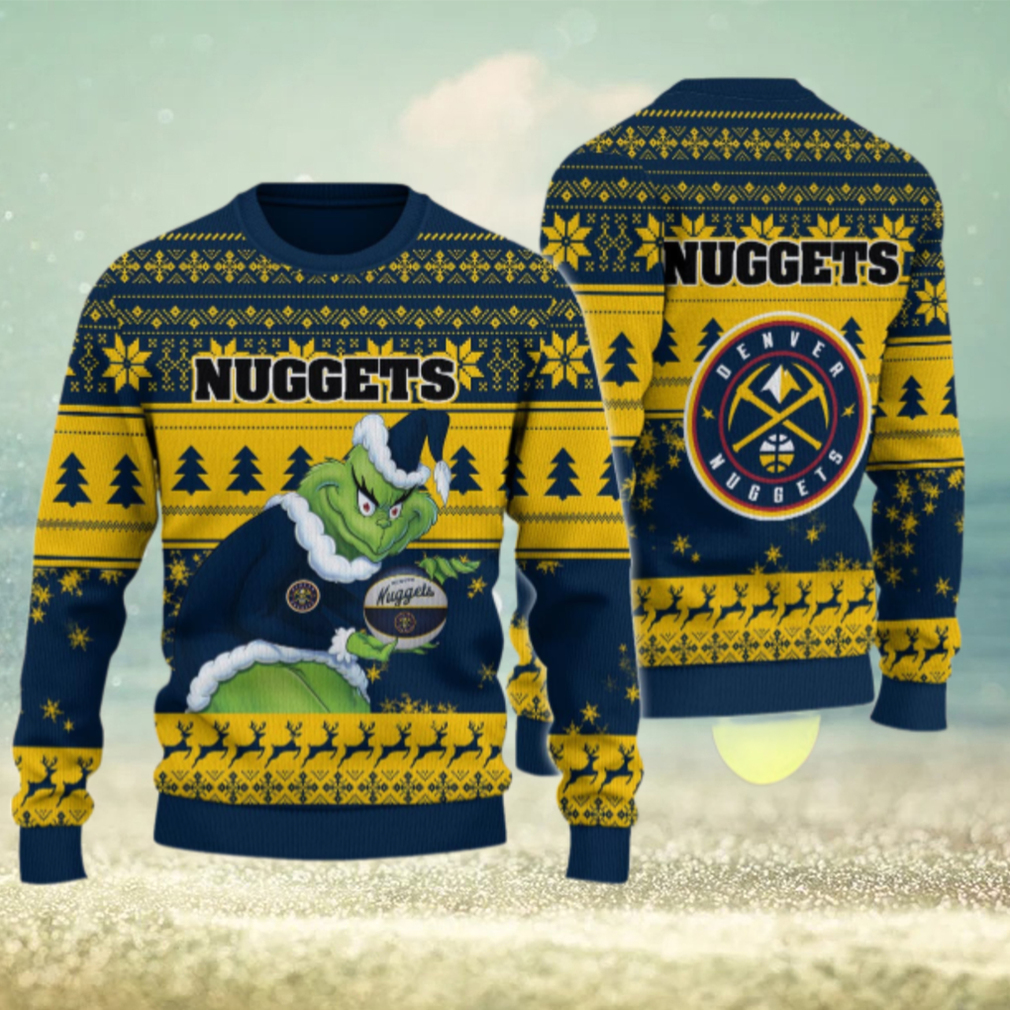 Denver Nuggets Grinch Christmas Ugly Sweater Denver Nuggets Grinch Christmas Ugly Sweater