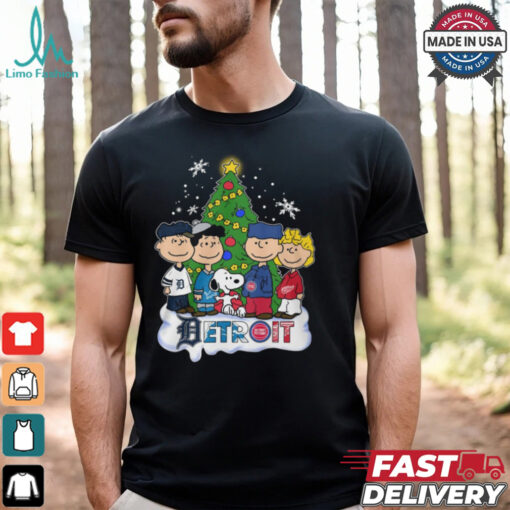 Detroit City Sport Merry Christmas 2024 T Shirt Recovered