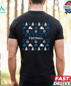 Detroit Lions Football Pattern Christmas Shirt